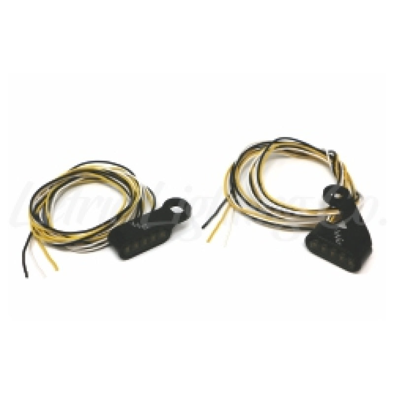 Letric Lighting Black Mini Mirror Mounted Front LED Turn Signals - Part LLC-MMM-B