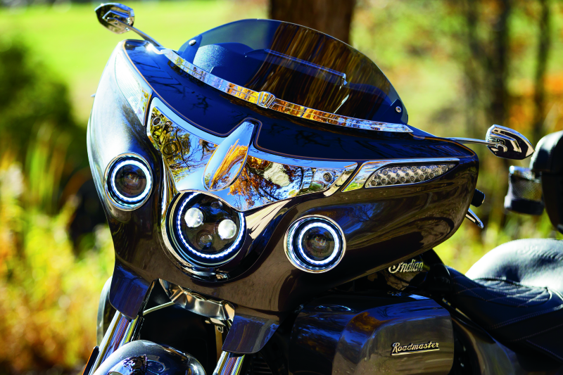 Kuryakyn Orbit Headlight Adapter in Black for Indian Chieftain and Roadmaster Models