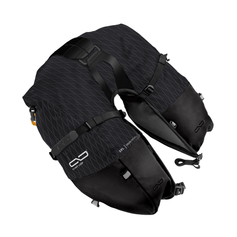 Giant Loop Coyote Saddlebag 39L in Black - Durable Powersports Storage Solution