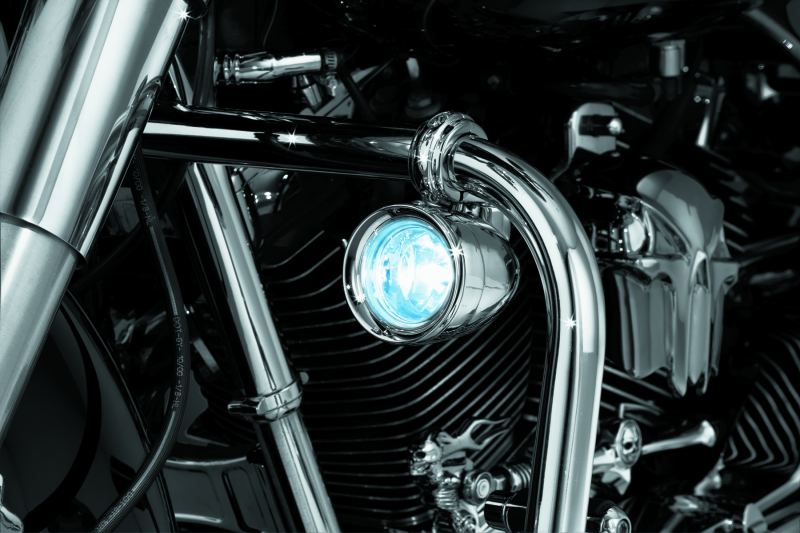 Kuryakyn Engine Guard Mounted Drive Light – 3-Inch D.O.T.-Approved LED Lights with 1-1/4-Inch Clamps for Powersports Vehicles