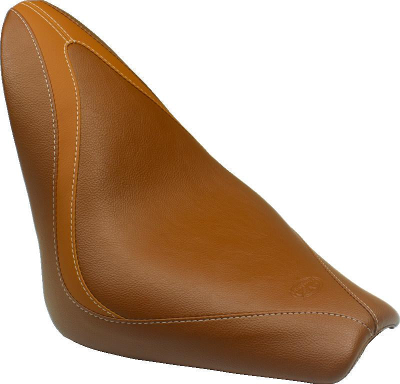 Mustang Motorcycle Runaround Solo Seat for Indian Scout (2015-2020) - Brown