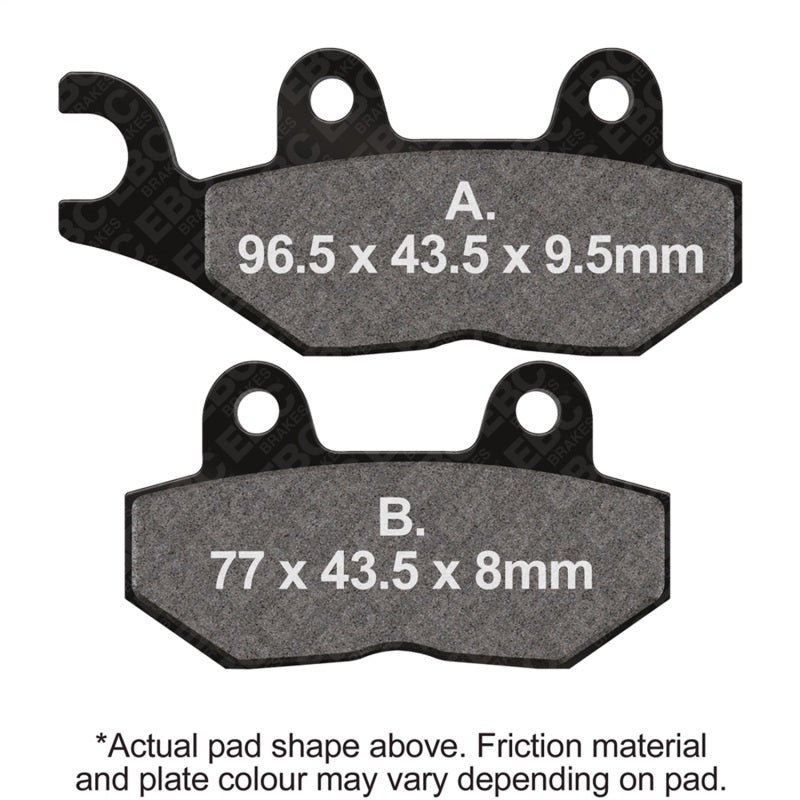 EBC Powersports FA214/2 Organic Brake Pads for Triumph Bonneville and More