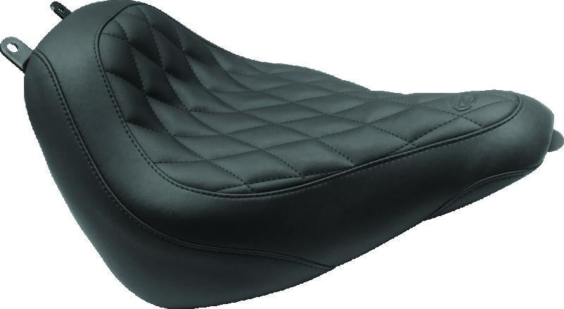 Mustang Motorcycle 76180 Softail Standard Touring Solo Passenger Seat with Braided Edge Skirt for Harley Davidson
