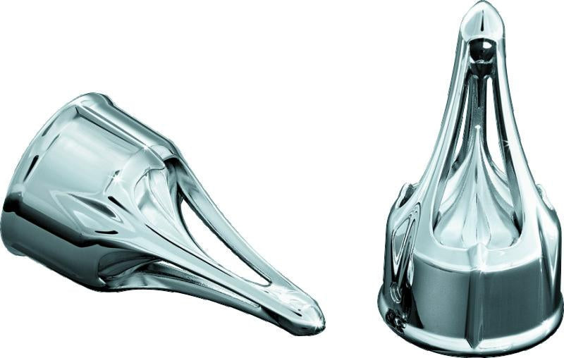 Kuryakyn Roman Axle Caps Chrome for Harley-Davidson – Custom Front End Enhancement