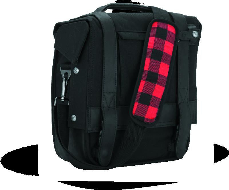 Burly Brand Voyager Saddlebag for Triumph Bonneville T120 and Honda Rebel 1100 – Black CORDURA® and Leather Paneling