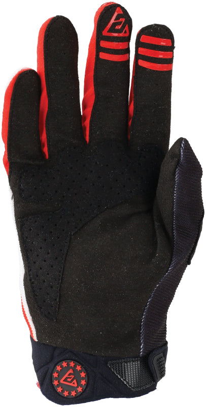 Answer Peak Flo Gloves Black/Red/White - XS | Lightweight Powersports Hand Protection