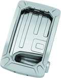 Kuryakyn Nova Curved Vertical Mount Side License Plate Holder with Chrome Finish