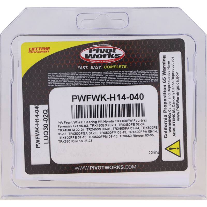Pivot Works Front Wheel Bearing and Seal Kit for Honda TRX500 Foreman 4x4 (2005-2011)