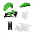 Acerbis Kawasaki KX85/100 Full Plastic Kit - Green White/Black | Model Years 2014-2018