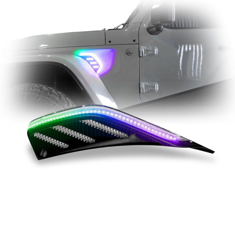 XKGLOW XKmax Jeep Air Vent Light RGB with Amber Turn & Running Lights – Bluetooth & App Control