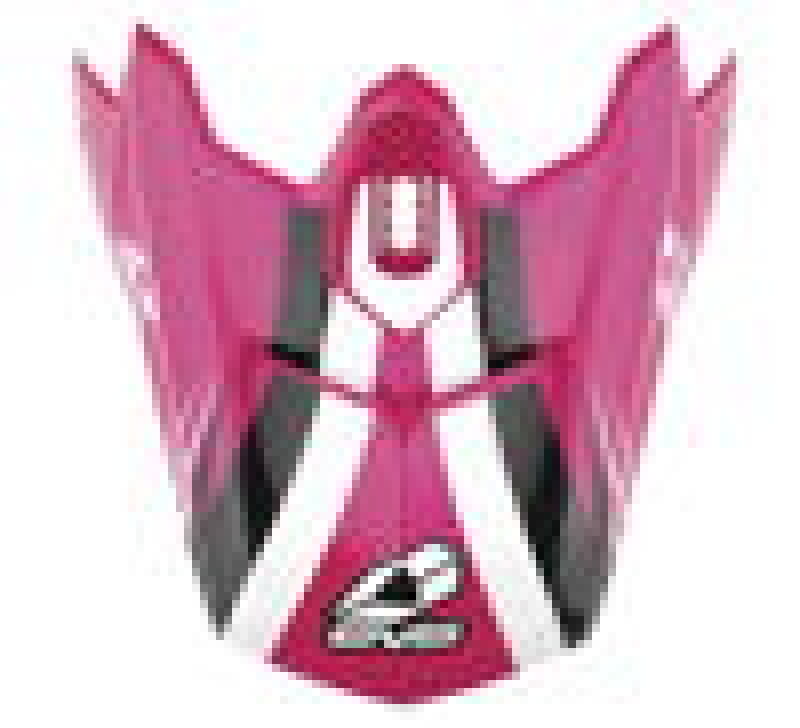 EVS T3 Works Helmet Visor in Pink, White, and Black - Part H16T3W-VSPWBK