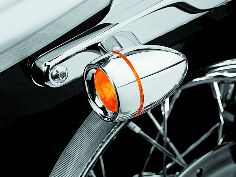 Kuryakyn Deep Dish Bezel with Amber Lens for Harley-Davidson Bullet Turn Signals Part #2108