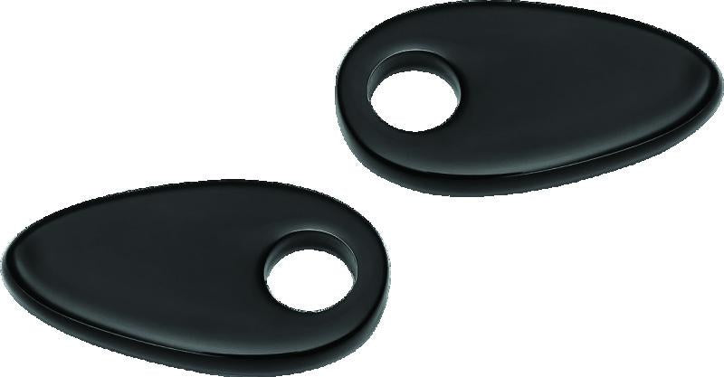 Kuryakyn Fender Strut Cover Plates for Harley-Davidson Softail, Dyna & Sportster Models with M8 Mounting - Gloss Black