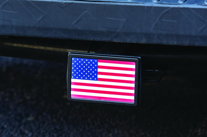 Kuryakyn Freedom Flag LED Hitch Cover Black - Part 2893