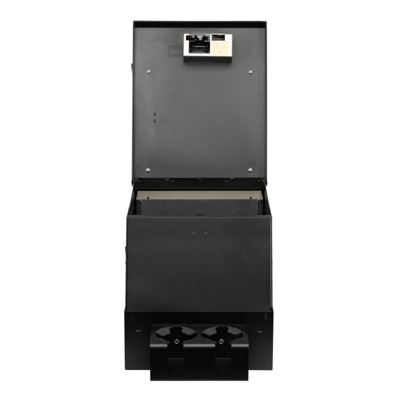 Tuffy Products Series II 12.5-Inch Black Steel Center Console with Pushbutton Latch System