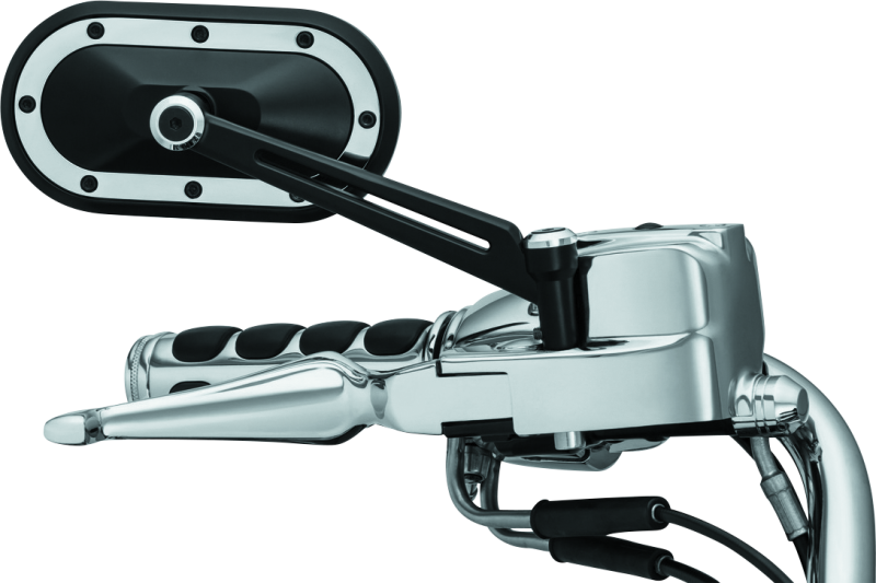 Kuryakyn Heavy Industry Mirrors Satin Black & Chrome – Part #1766 for Harley-Davidson and Powersports Vehicles