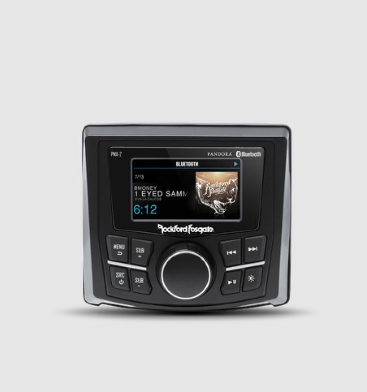 Rockford Fosgate Punch Marine Compact AM/FM Radio with Bluetooth and 2.7-Inch Display (Part No. PMX-2)