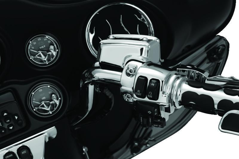 Kuryakyn Handlebar Control Dress Up Kit Chrome for Harley Davidson Touring Models