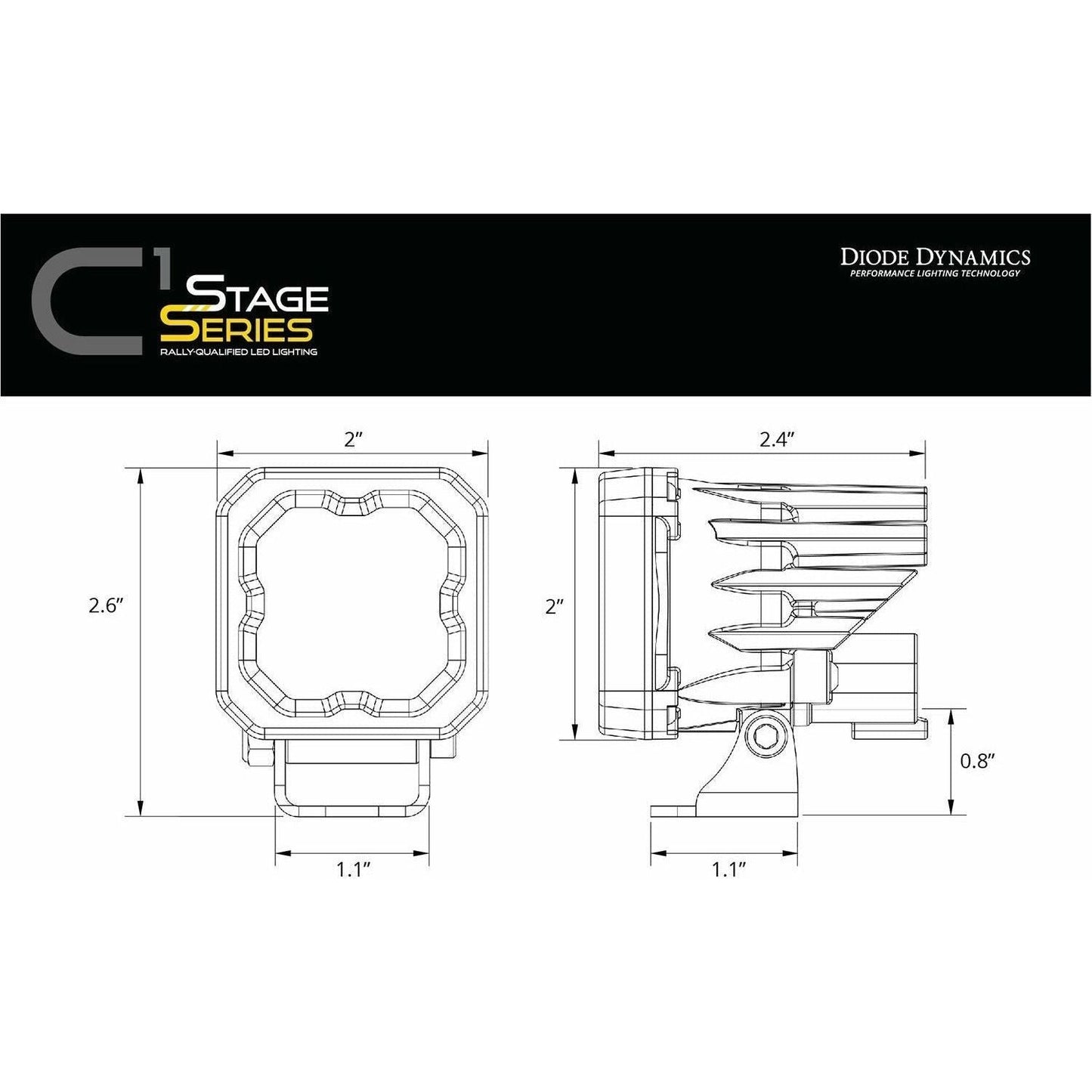 Stage Series C1 White Sport Standard LED Pod