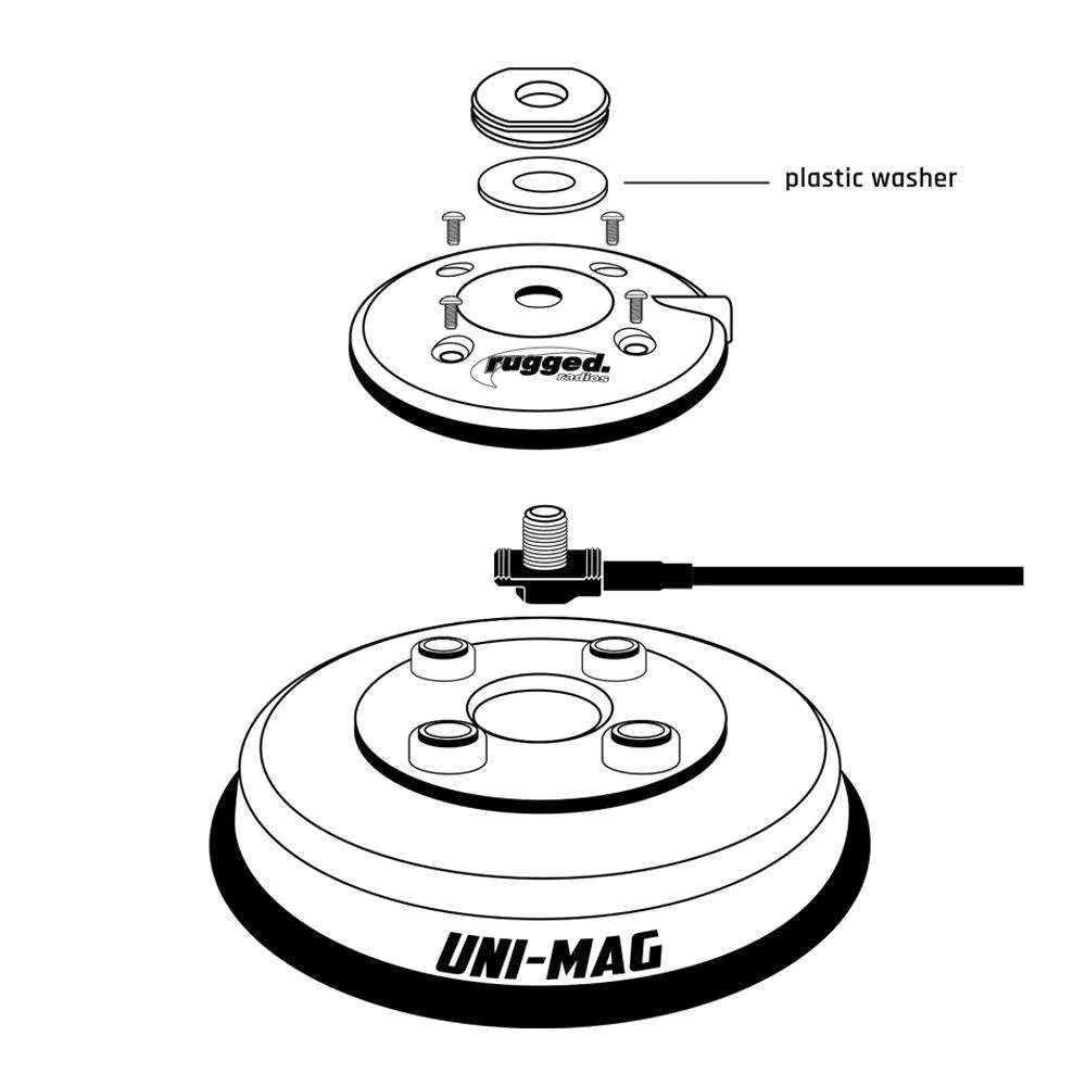 Rugged Radios Universal NMO or Magnetic Antenna Mount