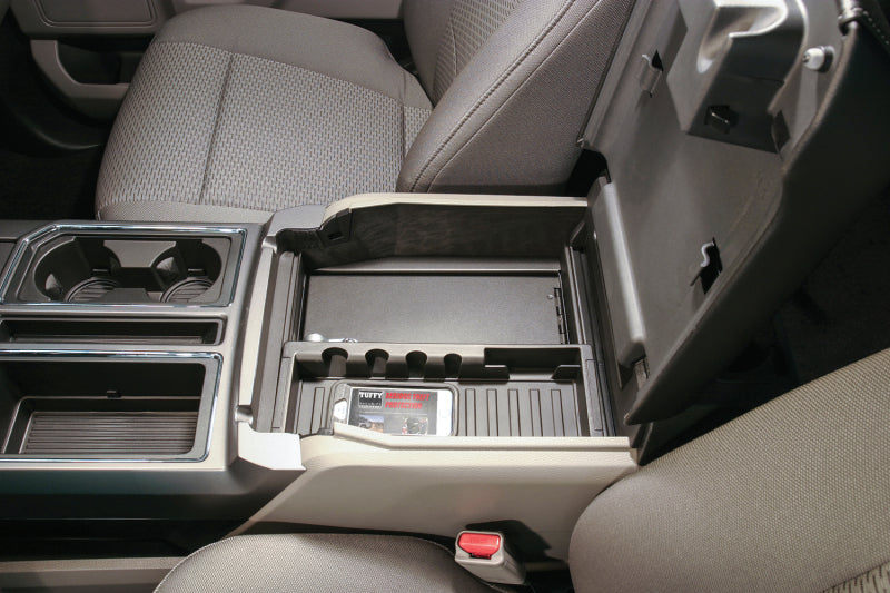 Tuffy Products Console Safe with Combo Lock for Ford F-Series Flow-Thru Console (2015-2024 F-150, 2017-2024 F-250/350 Super Duty)