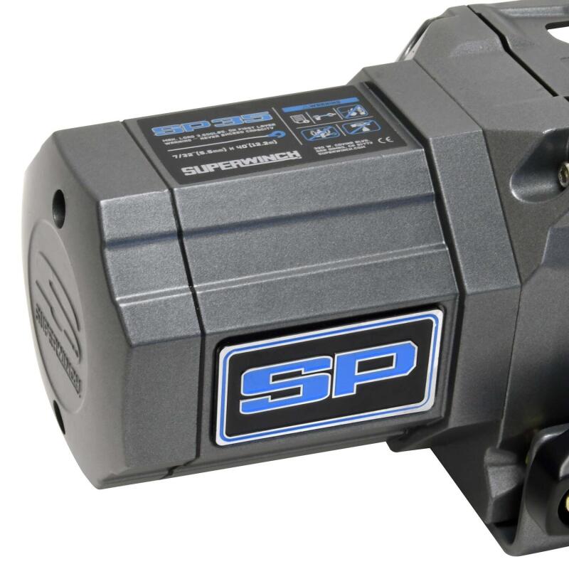Superwinch SP 35SR 3500 lbs. 12V DC Synthetic Rope Winch with Hawse Fairlead