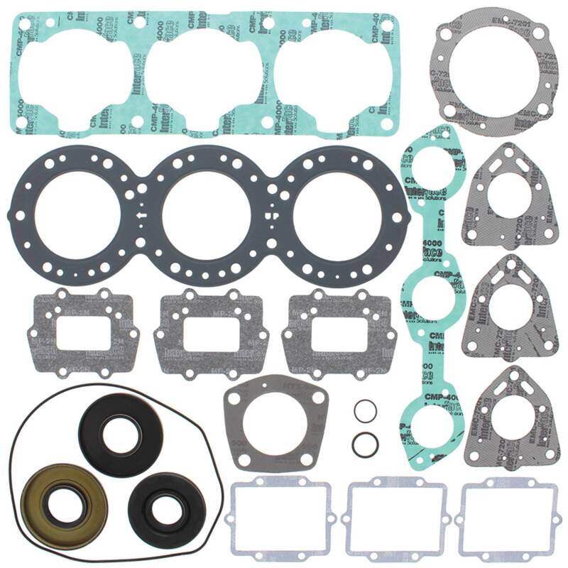 Vertex Pistons 01-04 JH 1100 Ultra and 130/96-03 JH 1100 Zxi Complete Gasket Kit with Oil Seals