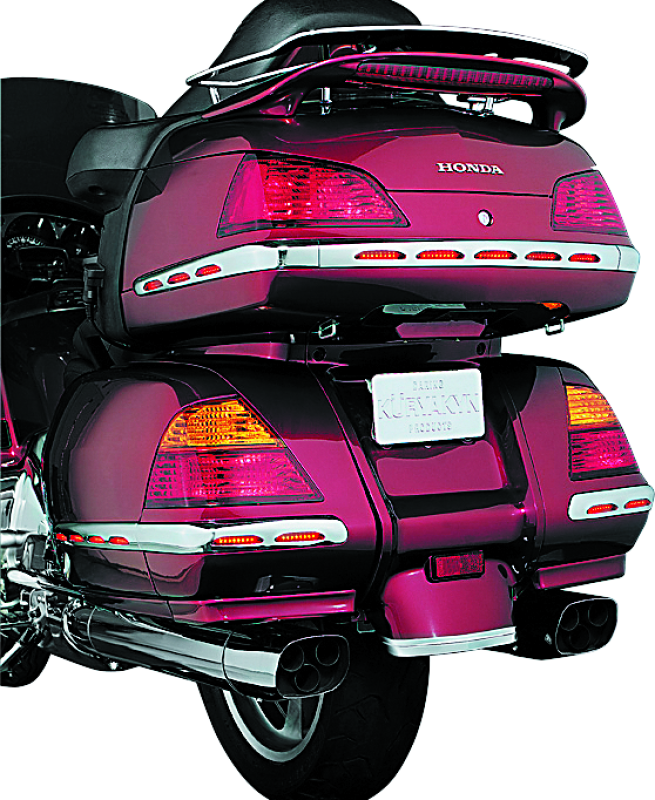 Kuryakyn LED Trunk Molding for 2001-2010 Honda Gold Wing GL1800 – Chrome with Red Lens