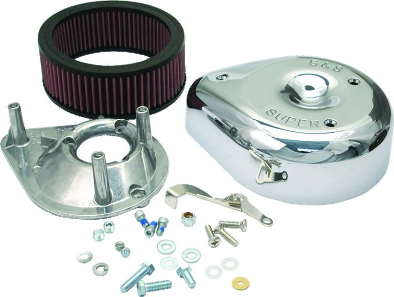 S&S Cycle 17-0400 Teardrop Air Cleaner Kit for Harley Davidson Super E & G Carbs (1955-1985)
