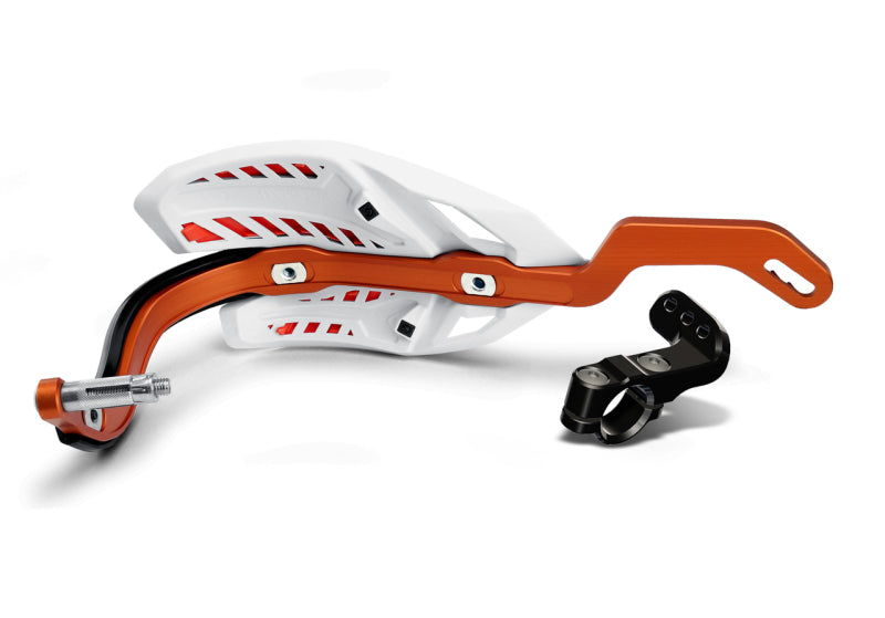 Cycra CRM Ultra 1-1/8 Inch Clamp with White Shield and Orange Cover for Powersports Handguards