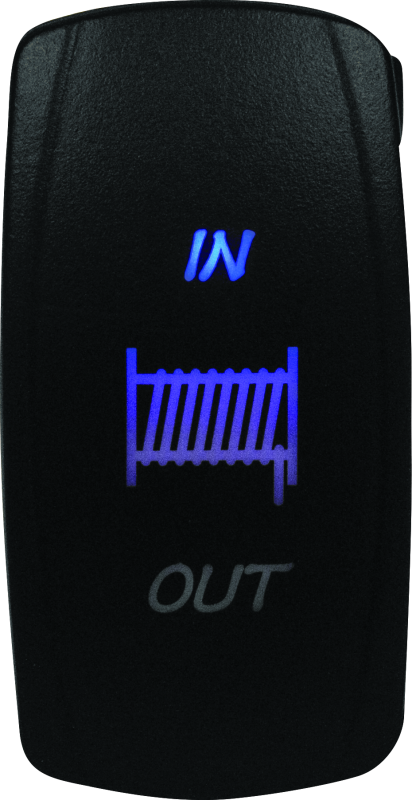 DragonFire Racing Lighted Switch Winch In/Out Blue – Durable Waterproof Power Switch for Powersports