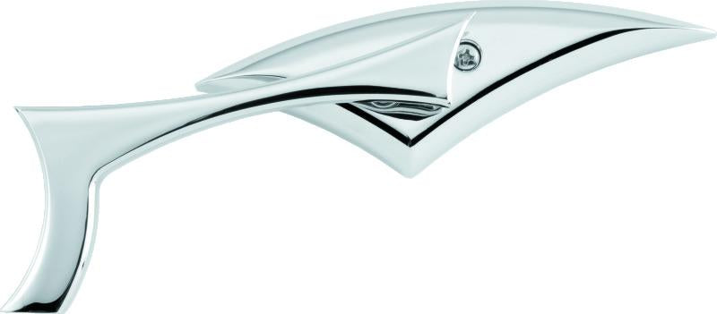BikeMaster Sickle Mirrors with 10mm and Harley-Davidson Adapters - Chrome Aluminum Pair