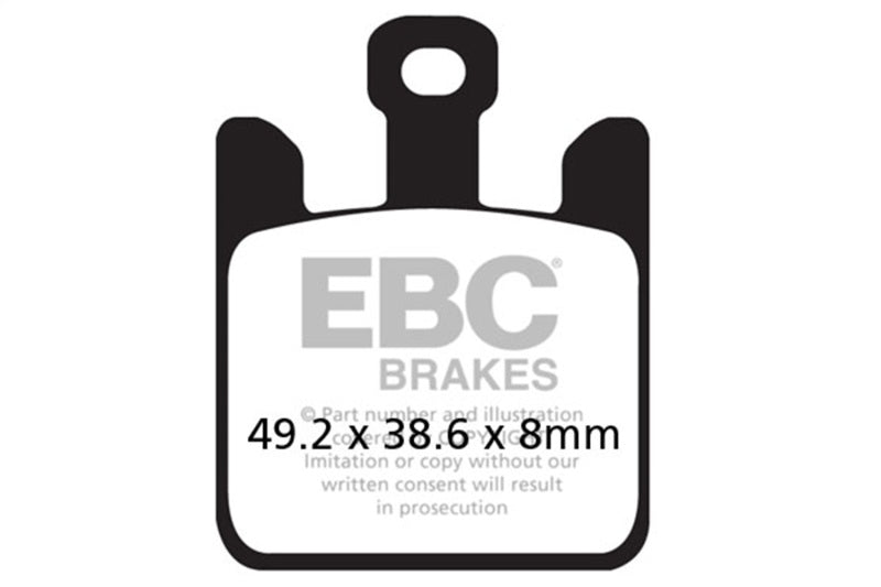 EBC Powersports Double-H Sintered Brake Pads Part Number FA369/4HH for Kawasaki ZX-10R and ZX-12R