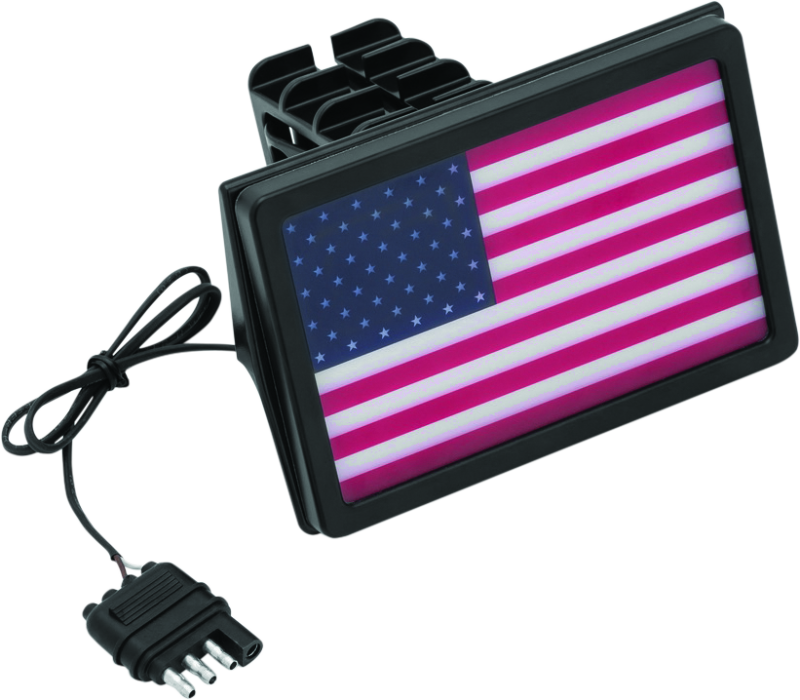 Kuryakyn Freedom Flag LED Hitch Cover Black - Part 2893