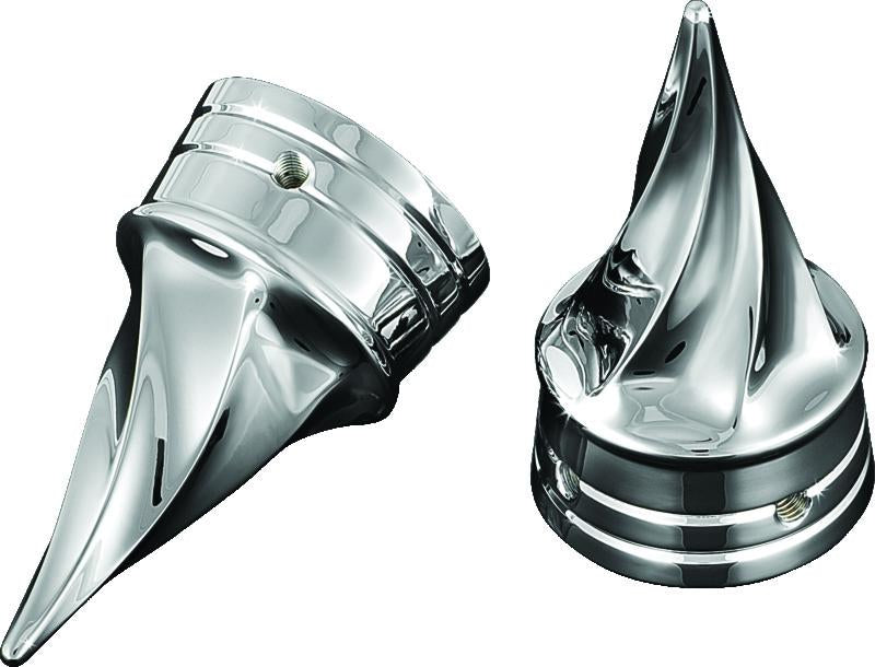 Kuryakyn Twisted Axle Caps Chrome for Harley Davidson Sportster and XL Models