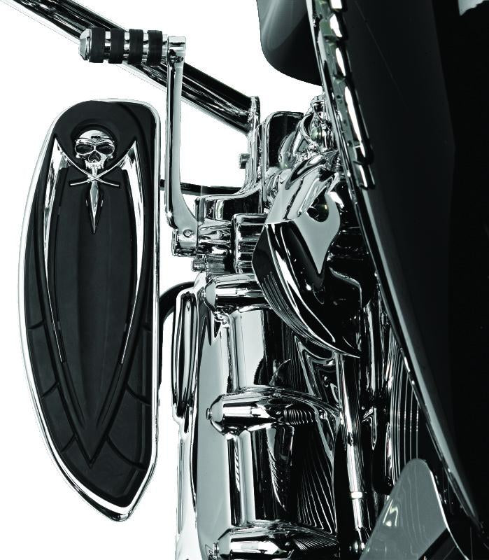 Kuryakyn Floorboard Relocator Brackets for 1997-2016 Harley-Davidson Touring Models - Chrome