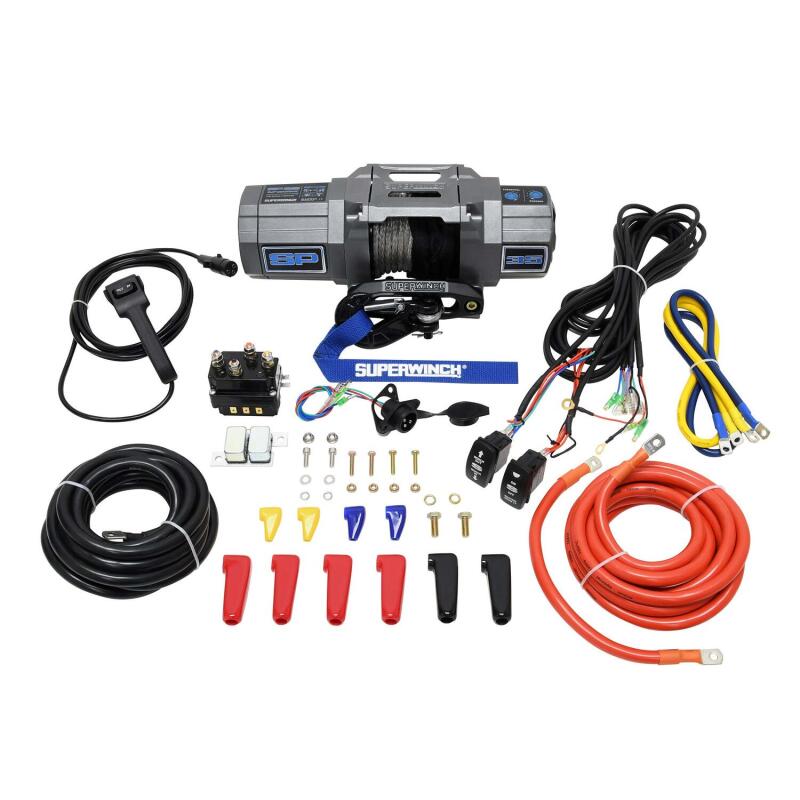 Superwinch SP 35SR 3500 lbs. 12V DC Synthetic Rope Winch with Hawse Fairlead