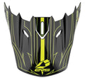 EVS T5 Pinner Helmet Visor - Black and HiViz Yellow Replacement Visor for Powersports Helmets