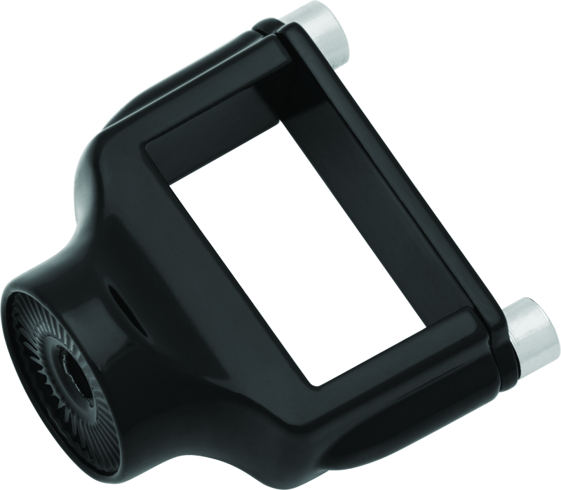 Kuryakyn Side Mount License Plate Holder Clamp for 1986-2023 Harley-Davidson XL Models - Gloss Black