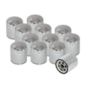 S&S Cycle Chrome Oil Filter for Shovelhead Models - 12 Pack