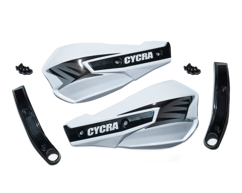 Cycra Vortex Replacement Hand Shields with Abrasion Guards - White