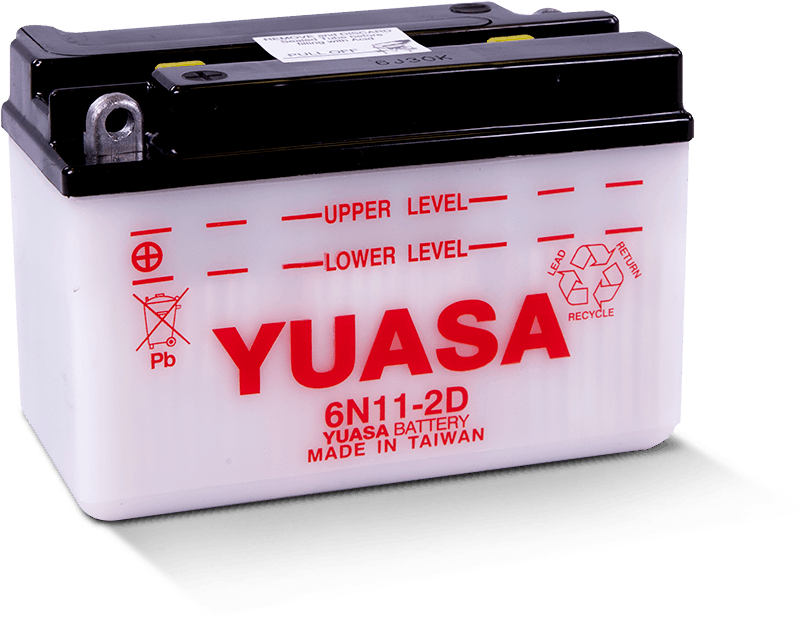 Yuasa Battery 6N11-2D Conventional 6-Volt Powersports Battery with Enhanced Cranking Performance