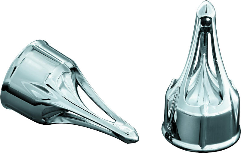 Kuryakyn Roman Axle Caps Chrome for Harley-Davidson – Custom Front End Enhancement