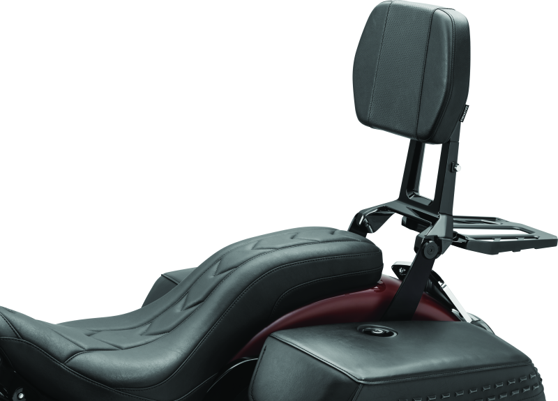 Kuryakyn Neo Driver & Passenger Backrest Black - Versatile Luggage Rack and Back Support System for Powersports Vehicles