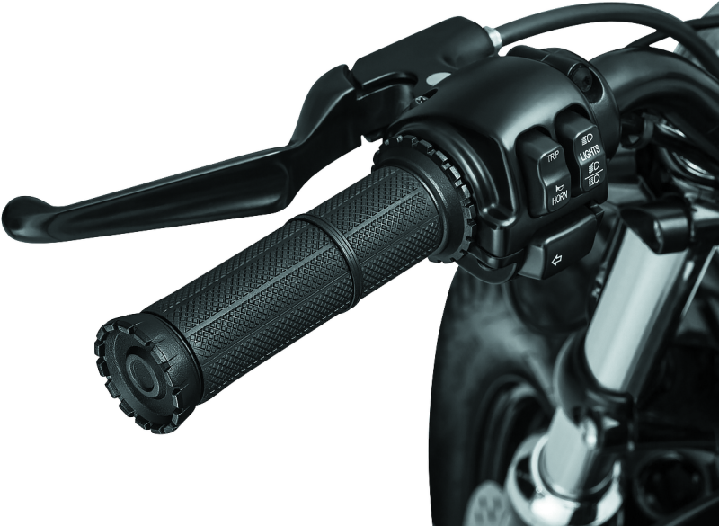 Kuryakyn Riot Grips Dual Cable Satin Black with MX-Style Profile and Ergonomic Design