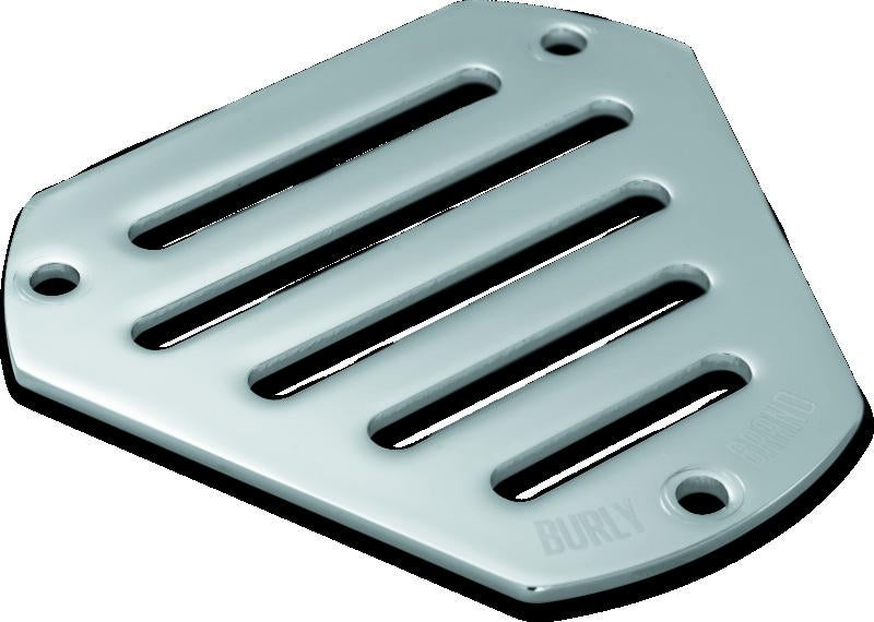 Burly Brand Hex Faceplate Slotted Chrome Air Cleaner Cover for Harley-Davidson