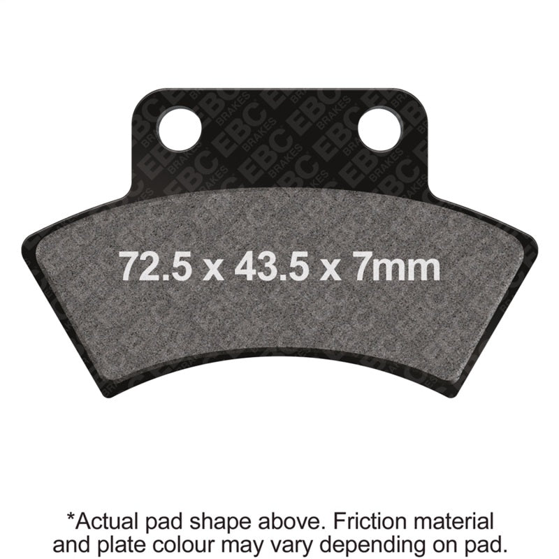 EBC Powersports FA232R Heavy Duty Sintered ATV Brake Pads for Polaris Magnum and Scrambler 500 Models
