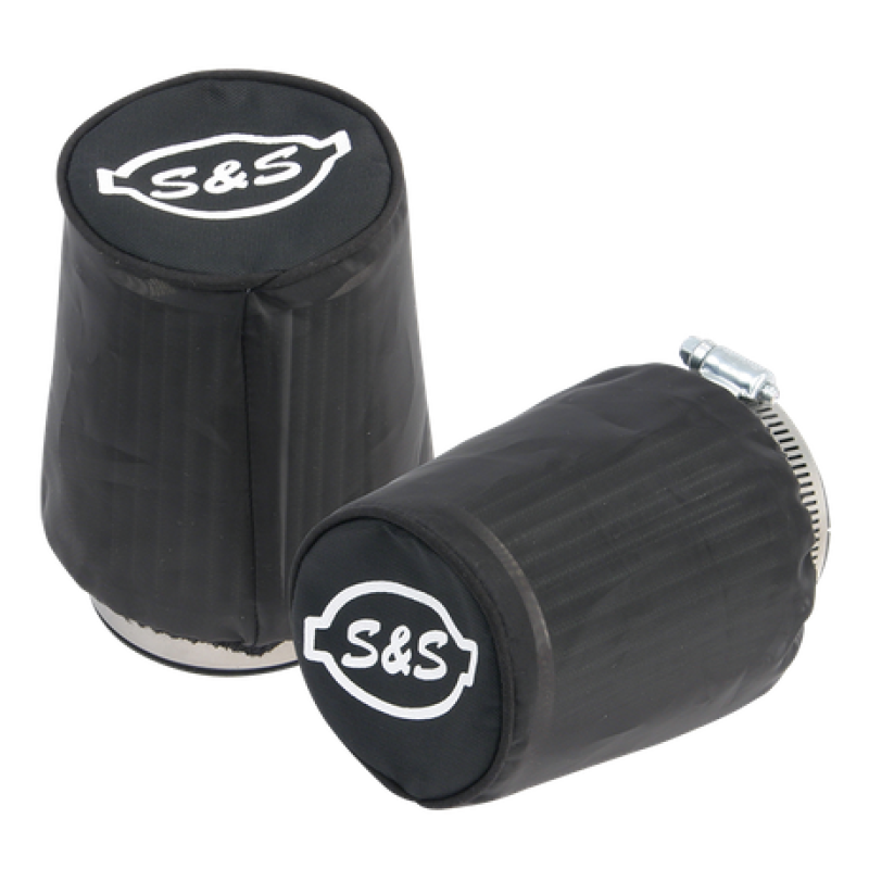 S&S Cycle Part 106-0248 Black Nylon Air Filter Cover for Tapered S&S Tuned Induction Filters – 2 Pack
