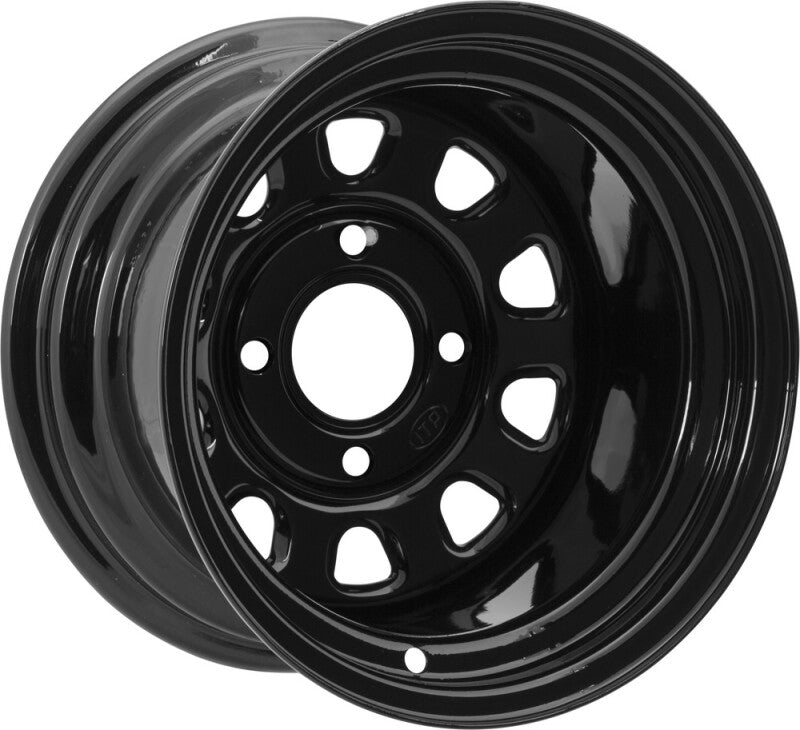 ITP Delta Steel 14x7 PowerSports Wheel with 4x156 Bolt Pattern and +12 Offset in Black