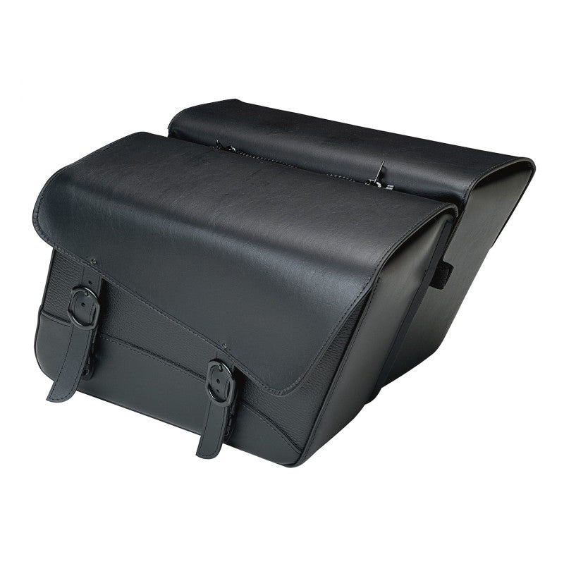 Willie & Max Universal Black Jack Large Slant Saddlebag Set - 16 in L x 11 in H x 6.5 in W, Black